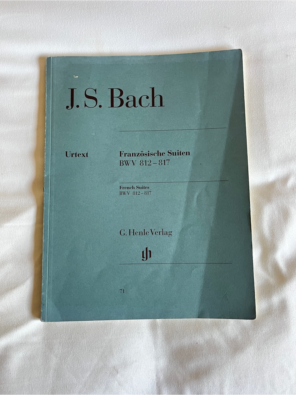 (Original $21.95) Henle J.S. Bach French Suites BWV 812–817 Blue Sheet Music HN